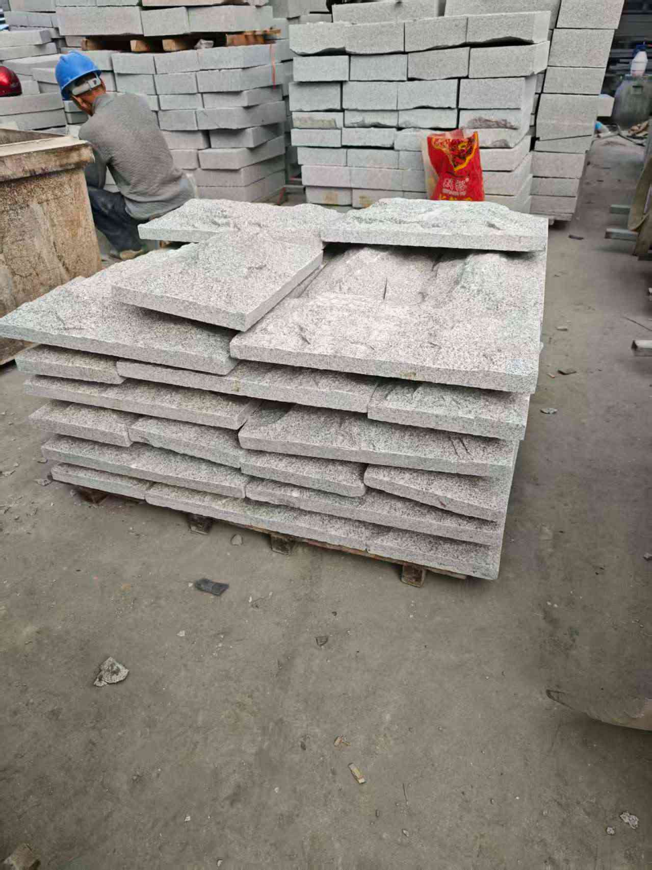 通辽芝麻白蘑菇石，自然面