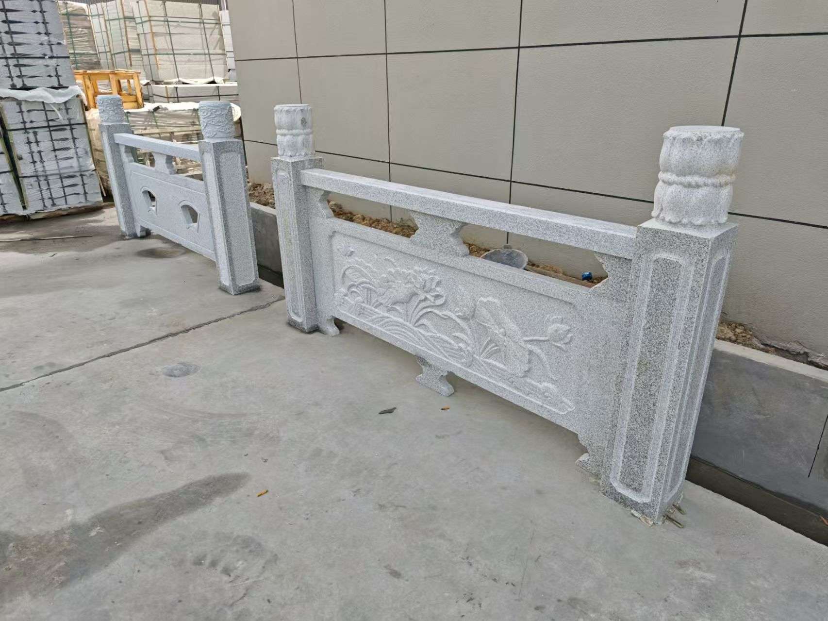 通辽芝麻白河道栏杆 石材栏杆