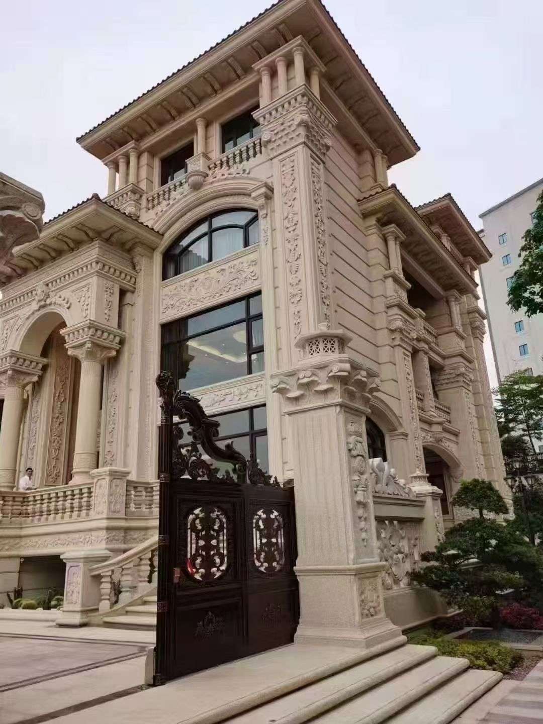 通辽黄金麻别墅外墙异形定制