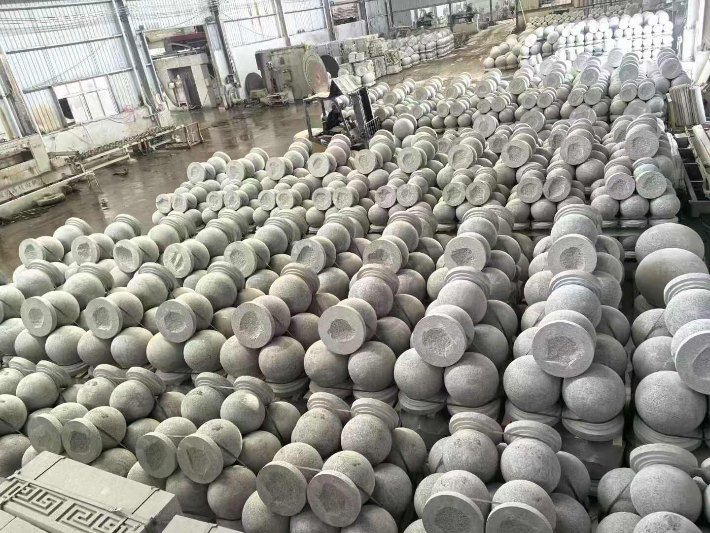 通辽芝麻白圆球 石球 挡车球